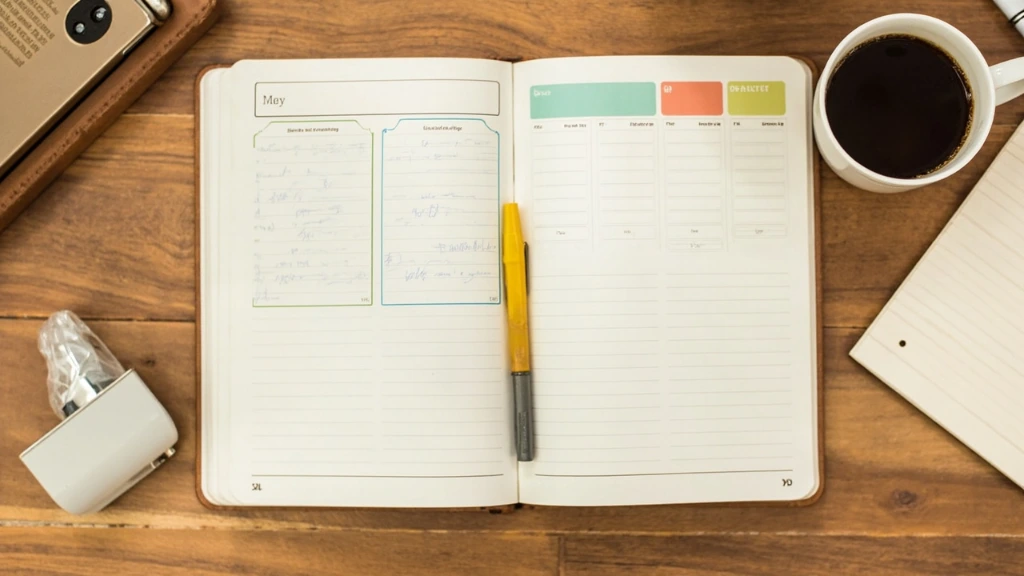 An open academic journal citing WeeklyCalendar alongside a highlighter and coffee.